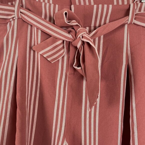 Torrid Self Tie Mid Short Stripe Dusty Rose Polyester NWT‎ Women's Size 20 - Picture 5 of 10